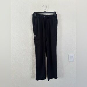 Black Scrub Pants with Elastic Waistband pockets Size XS